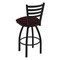 Holland Bar Stool Co 25" Swivel Counter Stool, Black Wrinkle, Canter Bordeaux Seat 41025BW005 - alternate 2